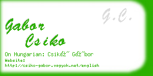 gabor csiko business card